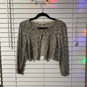 cropped pullover cardigan